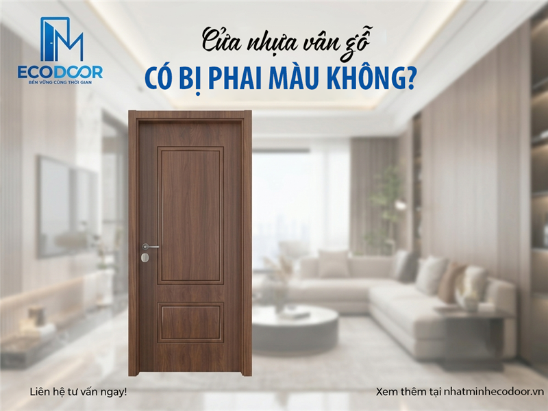 Cửa nhựa vân gỗ có bị phai màu không? 