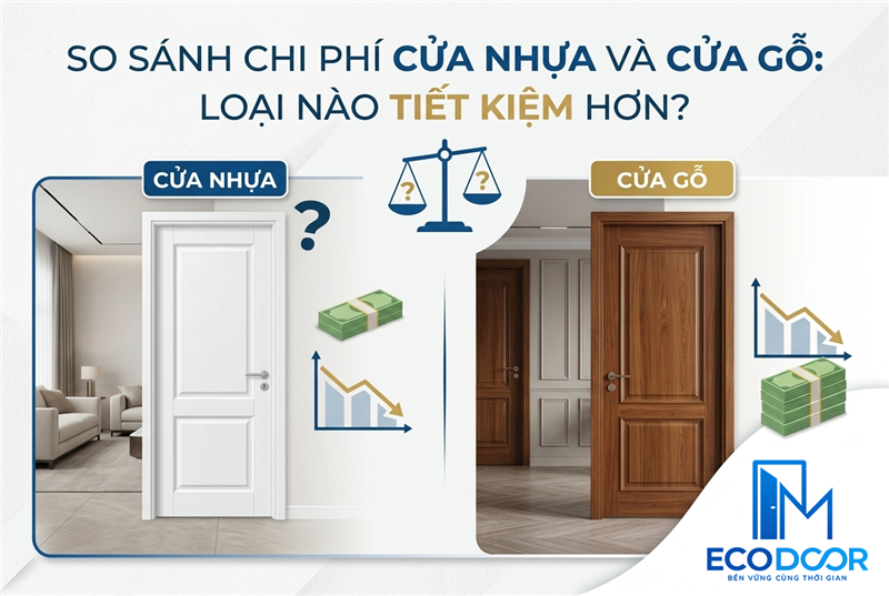 So sánh chi phí cửa nhựa và cửa gỗ: Loại nào tiết kiệm hơn? 