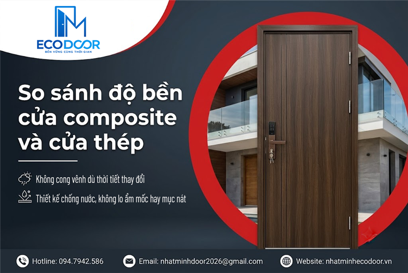 So sánh độ bền cửa composite và cửa thép 