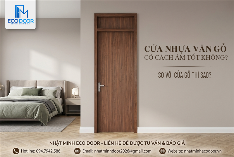 Cửa nhựa vân gỗ có cách âm tốt không? So với cửa gỗ thì sao? 